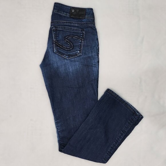 Silver Jeans Suki 17* Boot Cut Blue Jeans - Picture 1 of 5
